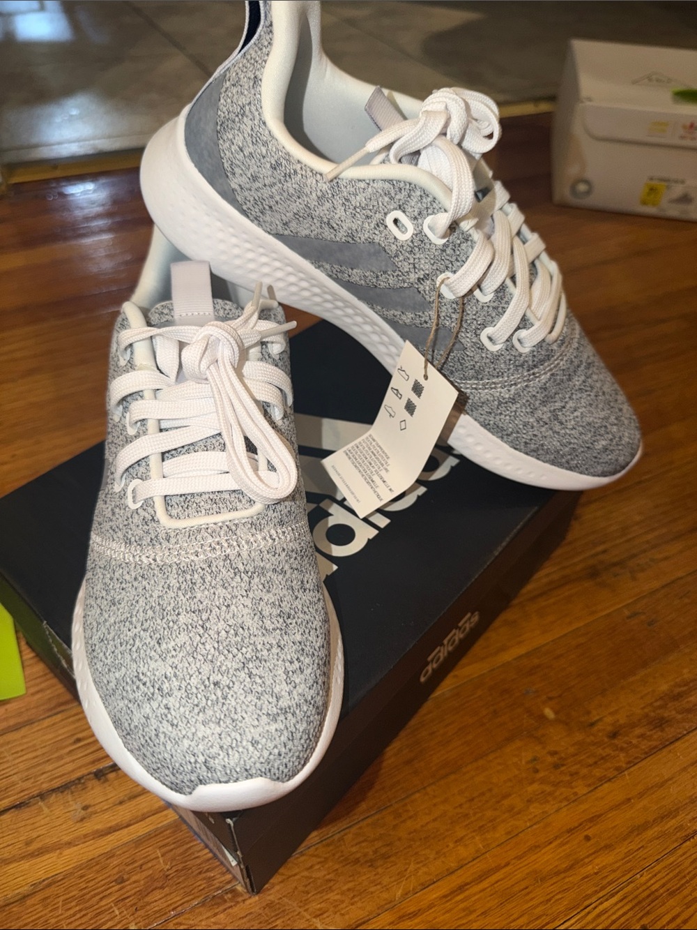 Adidas women’s Lightweight Knit Grey Athletic Sneakers